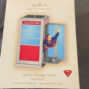 Hallmark Keepsake Superman Ornament - Red, Blue, Silver NEW